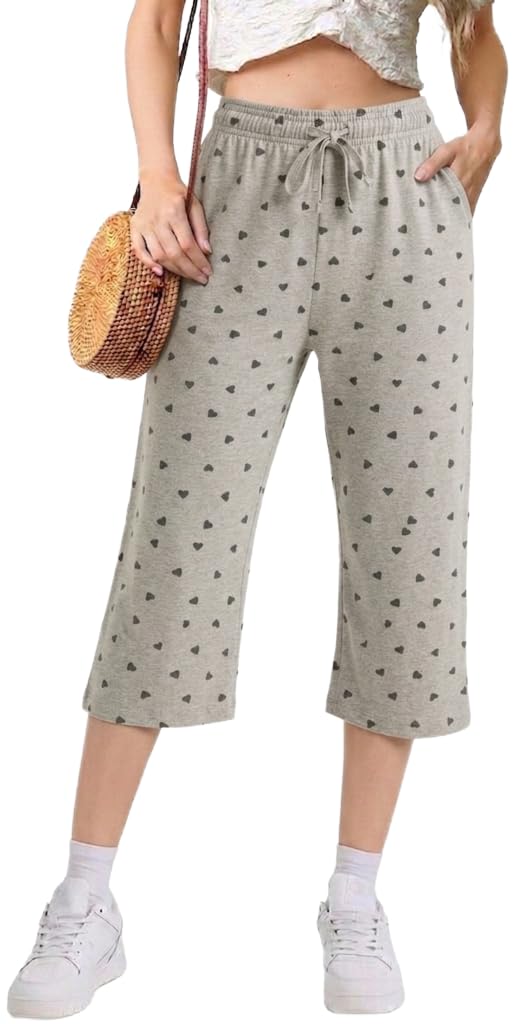 Irana Women Printed Capri Pants Cotton Stretchable | Ladies Capri Leggings 3/4 Length Slim Fit | Printed Casual Lounge Wear Capris for Women | Summer Breathable Mid Rise Capri Pants-image-18