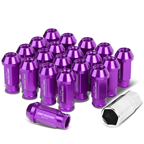 20-Piece M12 X 1.5 Extended Aluminum Alloy Wheel Lug Nuts+Adapter Key (Purple) #TOP21