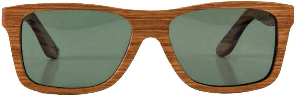 Woodzee Trinity Zebra Wood TRNZBW-GRNGRY Pol. Green Grey UV Wood Sunglasses