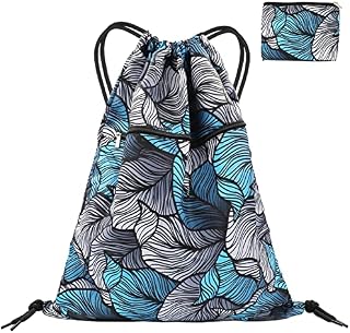 Fenfang Drawstring Bags Large, Light PE Bags for School Children Boys Girls, Gym Sack Trainer Travel Sports Swimming Bags Sackpack Backpack Rucksack String for Holiday Yoga Men Women Kids Adults