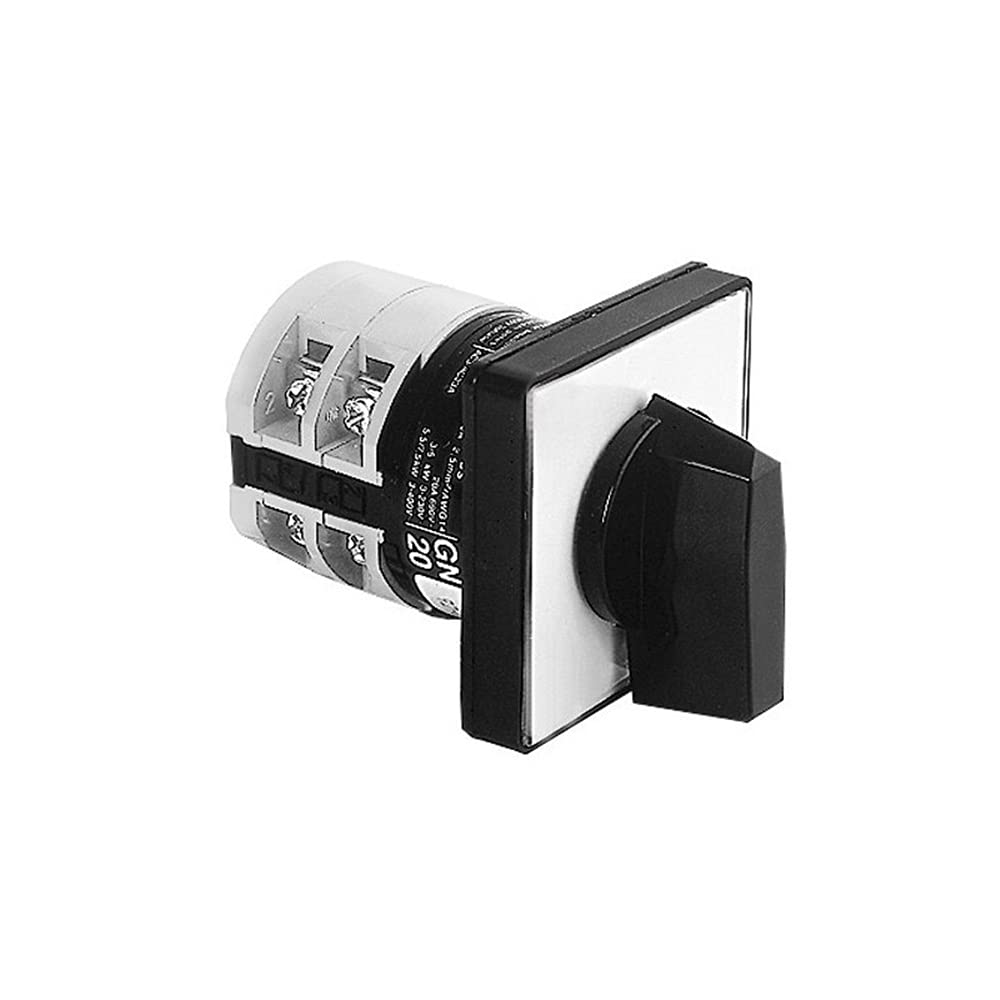 Commutateur 4P 3 positions avec plastron 65x65 mm pour inverseur de source de tableau élec
