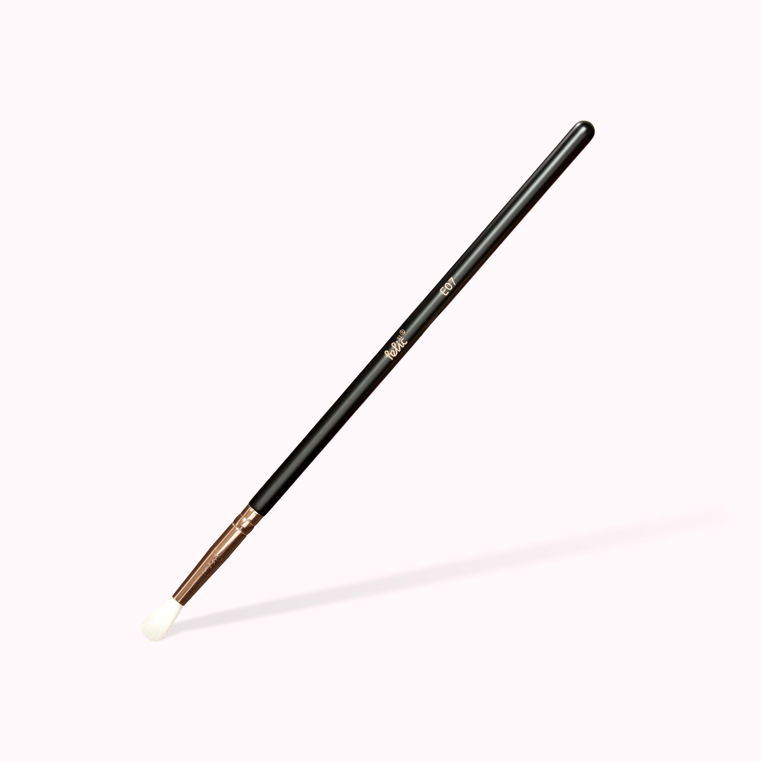 Felic21 Eye Shading Brush E07, Tapered Bristles, Black Handle with Rose Gold Ferrule, Professional Eyeshadow Blending Tool-image-5