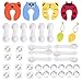 Yompz 40 Piezas Kit de Seguridad para Bebés, 6 Bebé de Seguridad Bloqueo, 6 Cerraduras de Cajón, 12 Protectores de Esquinas, 10 Protector de Enchufes, 4 Tope Clip Protector Puerta, 2 Tope de Puertas