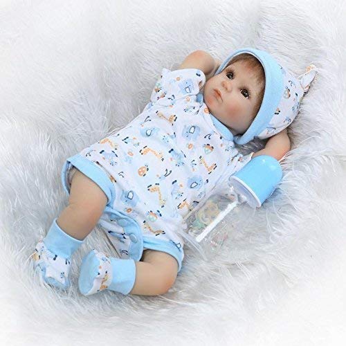 Reborn Baby-Puppe, Kinderspielzeug Reborn 17inch 43cm Real Touch Weiches Silikon Lebensechte Reborn Babypuppen… – Bild 6