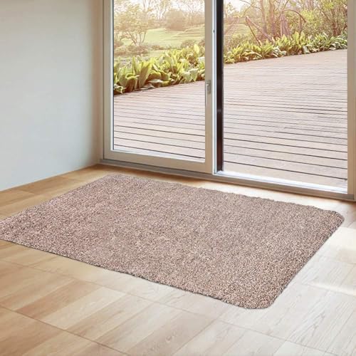 Large Outdoor Door Mats Rubber Shoes Scraper 47' x 28' for Front Door Entrance Outside Doormat Patio Rug Dirt Debris Mud Trapper Waterproof Out Door Mat Low Profile Washable Carpet