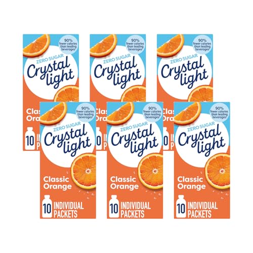 Crystal Light Drink Mix, Classic Orange,1.3 Oz( Pack of 6)