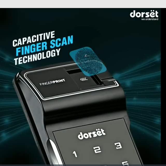 Image of Dorset DG 501 Digital Door Lock | 4 in 1 Access Lock (Biometric, PIN, RFID, Mechanical Key) | up to 200 Unique Fingerprint and up to 50 RFID Card | Free Installation, DG501 IGM, Black