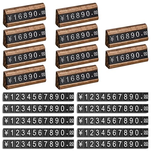 Amazon | KDSSYFT プライスカード 木製 20枚プライス数字