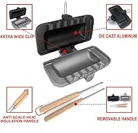 Vista 7 de Sartén para hornear sándwich de doble cara, sartén de doble cara, sartén para hornear al aire libre, bandeja extraíble para hornear sándwich