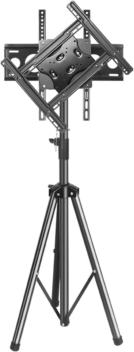 TV Tripod Stand Height Adjustable Portable, Suitable for 32-50 Inch Screens with 90 ° Horizontal and Vertical Screen Switching