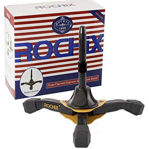 Rochix Foldable Portable Clarinet Stand Flute Stand,Tripod Holder Stand