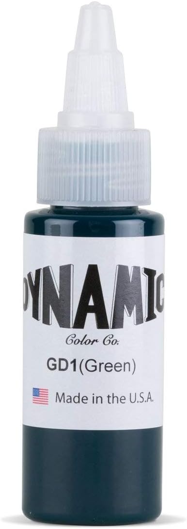 GREEN 1-oz Tattoo Ink Brite Vibrant & Dark Color Tattoo Supply