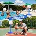 HYES Toddler Basketball Hoop, Adjustable Height Indoor Basketball Hoop for Kids 1-3, Foldable Mini Basketball Goal with 3 Balls, Outdoor Poolside Sport Toy, Birthday for Baby Boys Girls