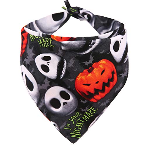 KZHAREEN Halloween Dog Bandana Reversible Triangle Bibs Scarf Accessories for Dogs Cats Pets Small