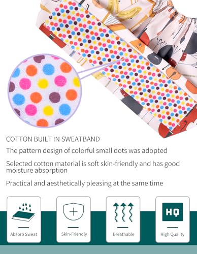 Image of Kousenpu Scrub Cap for Men, Adjustable Classic Surgical Caps with Buttons