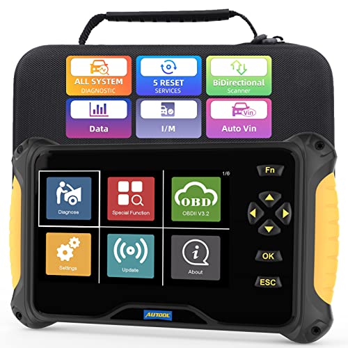 Autool Obd2 Scanner All System 5 Resets Car Code Reader Bidirectional Diagnostic Scan Tool For All Vehicles Abs Bleeding/Sas Calibration/Throttle/Oil/Epb Reset, Lifetime Free Update #TOP24