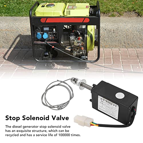 Válvula Solenóide de Desligamento Válvula de Parada do Motor DC Tamanho Compacto Ligar NO 12V