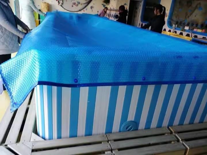 Cobertor Solar para Piscinas, Cubierta de piscina resistente de 1 m, 2 m, 3 m y 4 m, manta solar Summer Waves para exteriores, película de burbujas rectangular para piscina enterrada, 400 μm de espes