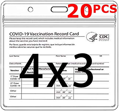 Wudida Protector Tarjeta Vacunación CDC 4 X 3 Pulgadas, Soporte Para
