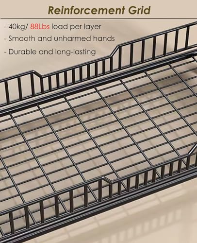 Scaffale da cucina a 4 ripiani su ruote, carrello Sto Shelf per mercato, ery, uso commerciale, espositore bianco da 50 cm