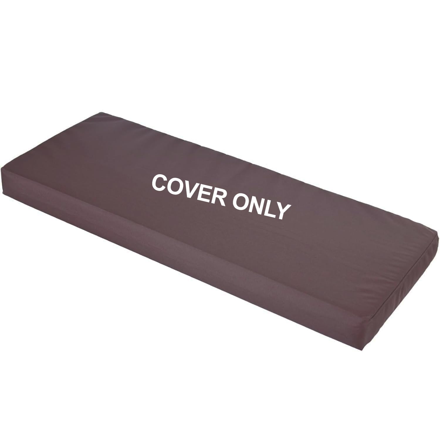 David & Amaya Replacement Cover Only for Rattan Patio Garden Bench Cushions,Water-Resistant Polyester Fabric Indoor/Outdoor Seat Pad's Zip Cover (Foam Not Included) (Brown, 106 x 40 x 5cm(42x16x2)