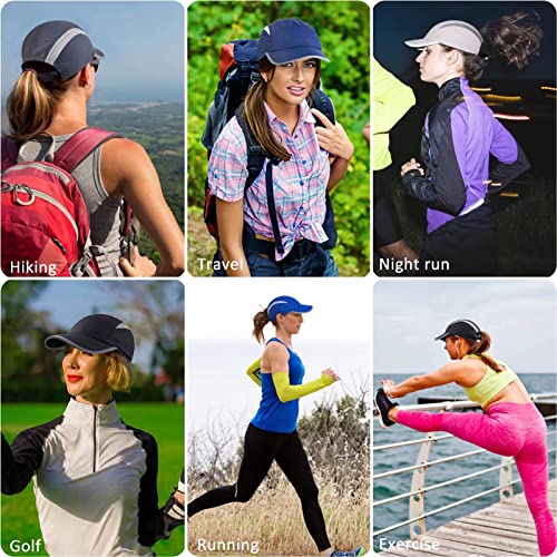Gadiemkensd Womens Hats Baseball Cap Upf 50+ Sun Quick Dry Lightweight Breathable Trucker Hat Outdoor Hiking Fishing Run Golf Sports A Dad Mesh Hats Reflective Running Hat Ponytail For Women Pink Xl thumb #5