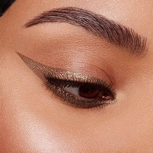 Image of Krayons Insta Dri Sparkling Eyeliner, Brown, 7ml And Power Stay Nontransfer 12hrs Stay Matte Liquid Lipstick, Red Rush, 4ml