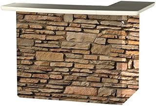Best of Times 2000W2406 Rock Wall Portable Patio Bar Table, One Size, L-Shaped