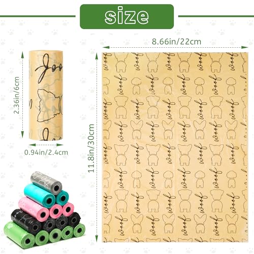 570 Stück - Biologisch abbaubare Hundekotbeutel, Auslaufsichere Kotbeutel für Hunde, Extra groß & stark (30 * 22 cm), Reißfest & langlebig