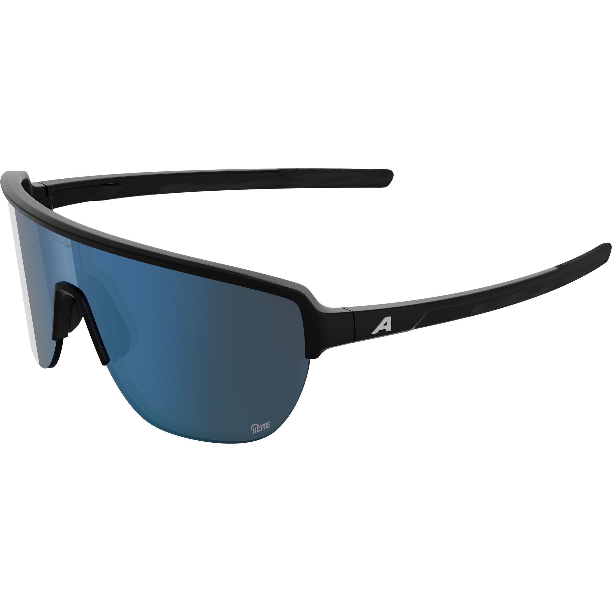 ALPINA RAM II Q-LITE – sportowe okulary dla kobiet i mężczyzn, z soczewkami o wzmocnionym kontraście, lekkie i niezniszczalne, do jazdy na rowerze - black matt (blue) - M