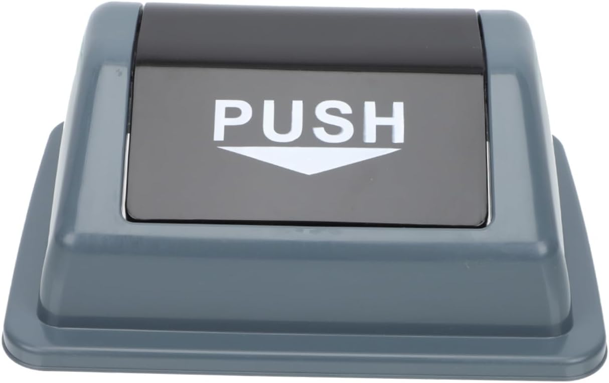 Trash Can Cover Grey Plastic Lid for Large Sanitation Waste Bins Easy to Install Clamshell Design for Outdoor Use and Environmental Protection