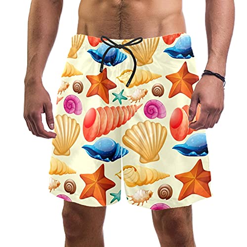 Short de bain homme avec doublure en maille respirante et 2 poches confort