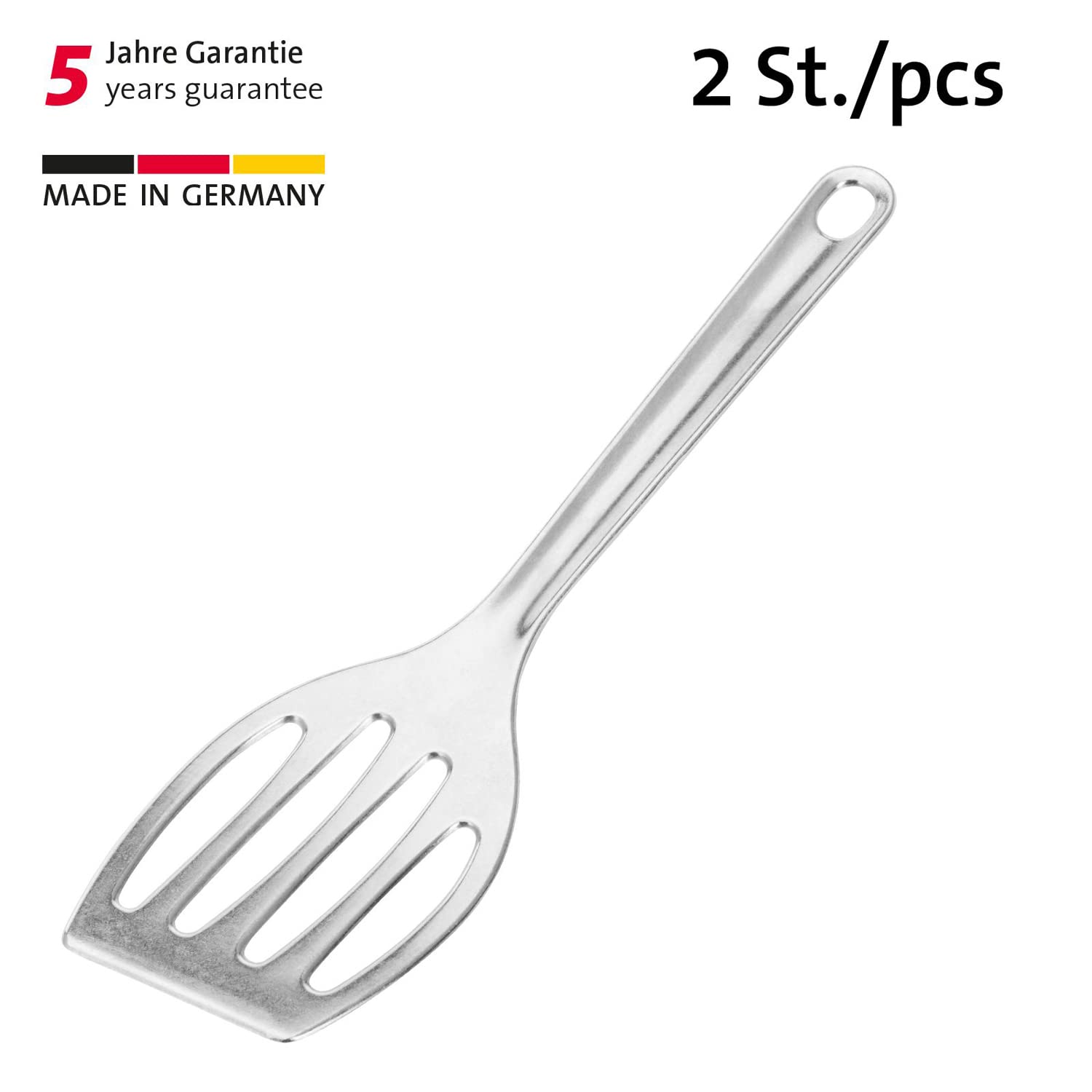 Westmark Flonal Plus Set Da 2 Spatole, Anti Graffio E抗 Calore 270°C, Palette Sottili Per Padelle Antiaderenti, Fatto In Germania, Nero