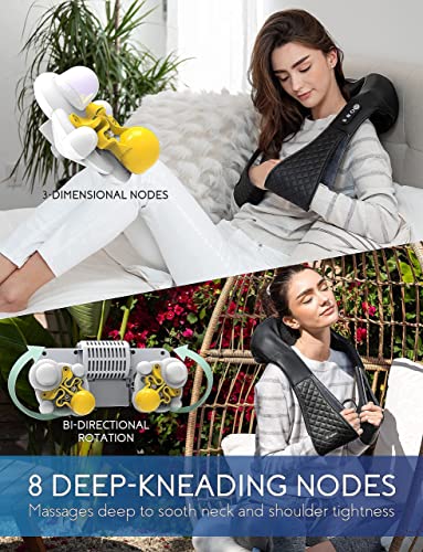 Zyllion Zma-13 Shiatsu Pillow Massager And Zma-28 Shiatsu Neck Massager Bundle (Black) #TOP4