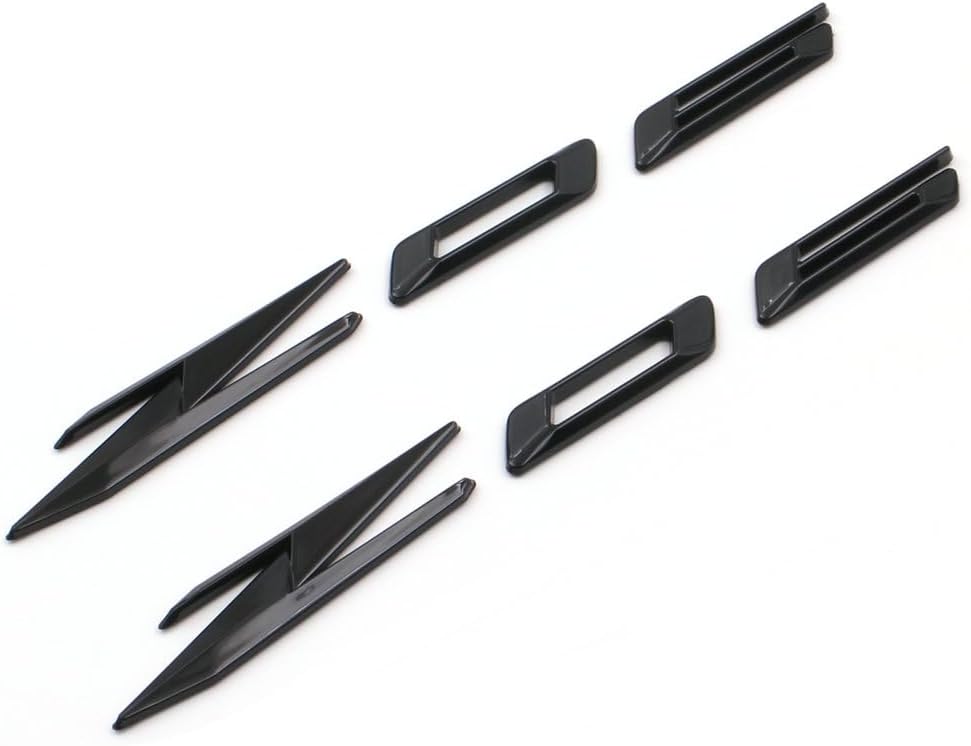 2Pcs New C8 Z06 Emblems Side Car Badge Replacement for 2022-2024 Corvette C8 85623536 (Gloss Black)