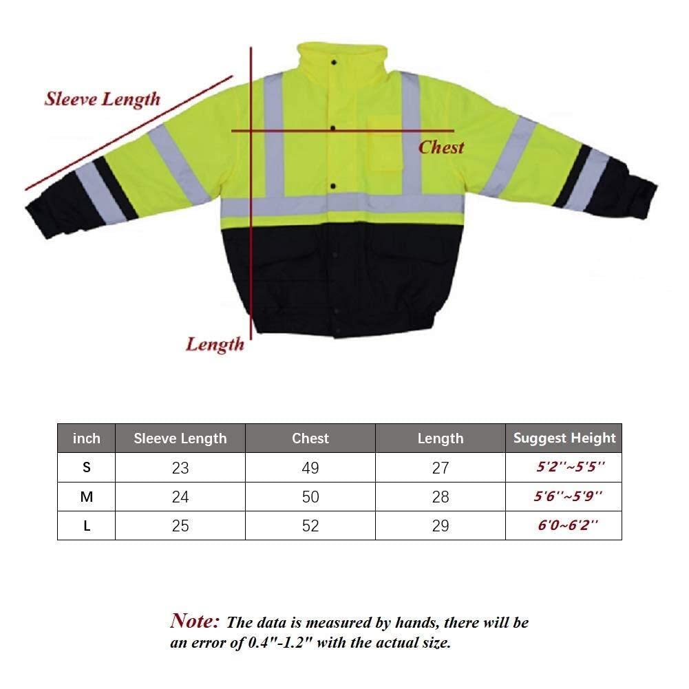 Odblaskowa kurtka ochronna, Hi Vis Viz Kurtka odblaskowa Ochronna kurtka ochronna Odblaskowa bomberka Zimowa modna odzież robocza Dwukolorowy pilot budowniczy Miękka skorupa Odzież robocza Ciepła kosz