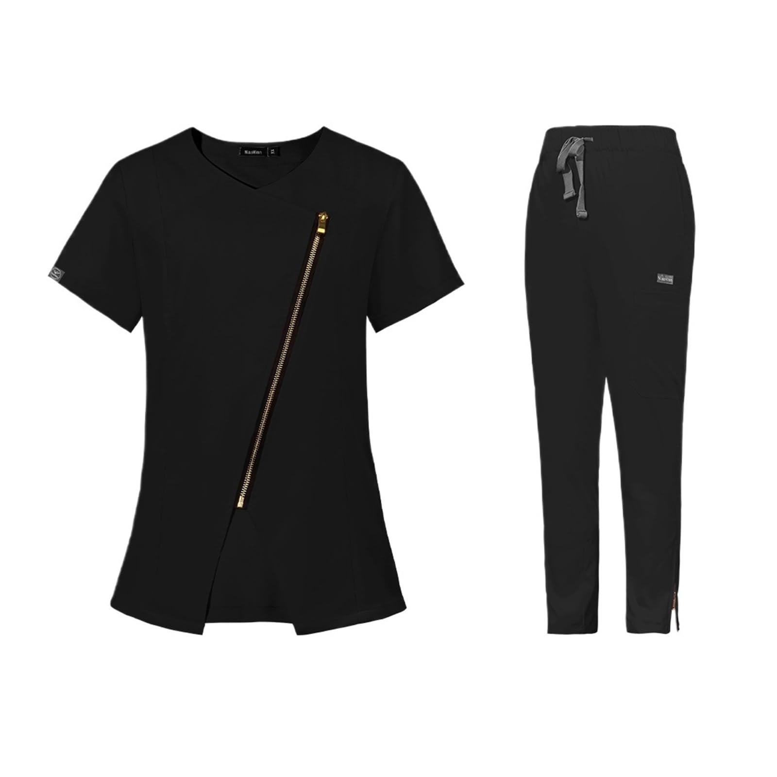 Divisa Da Infermiera Abbigliamento da lavoro da infermiera for donna Scrub Uniforme da sala operatoria Top e pantaloni Toelettatori Set sanitario con cerniera veterinaria for animali domestici Per Cos