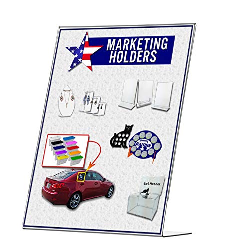 Marketing Holders Sign Holder 11" X 14" Slant Back Table Tent Ad Frame Literature Countertop Bulletin Out Of Order Receptionist Display Stand Price Tags Cost Sheet Printed Media Regulations #TOP6