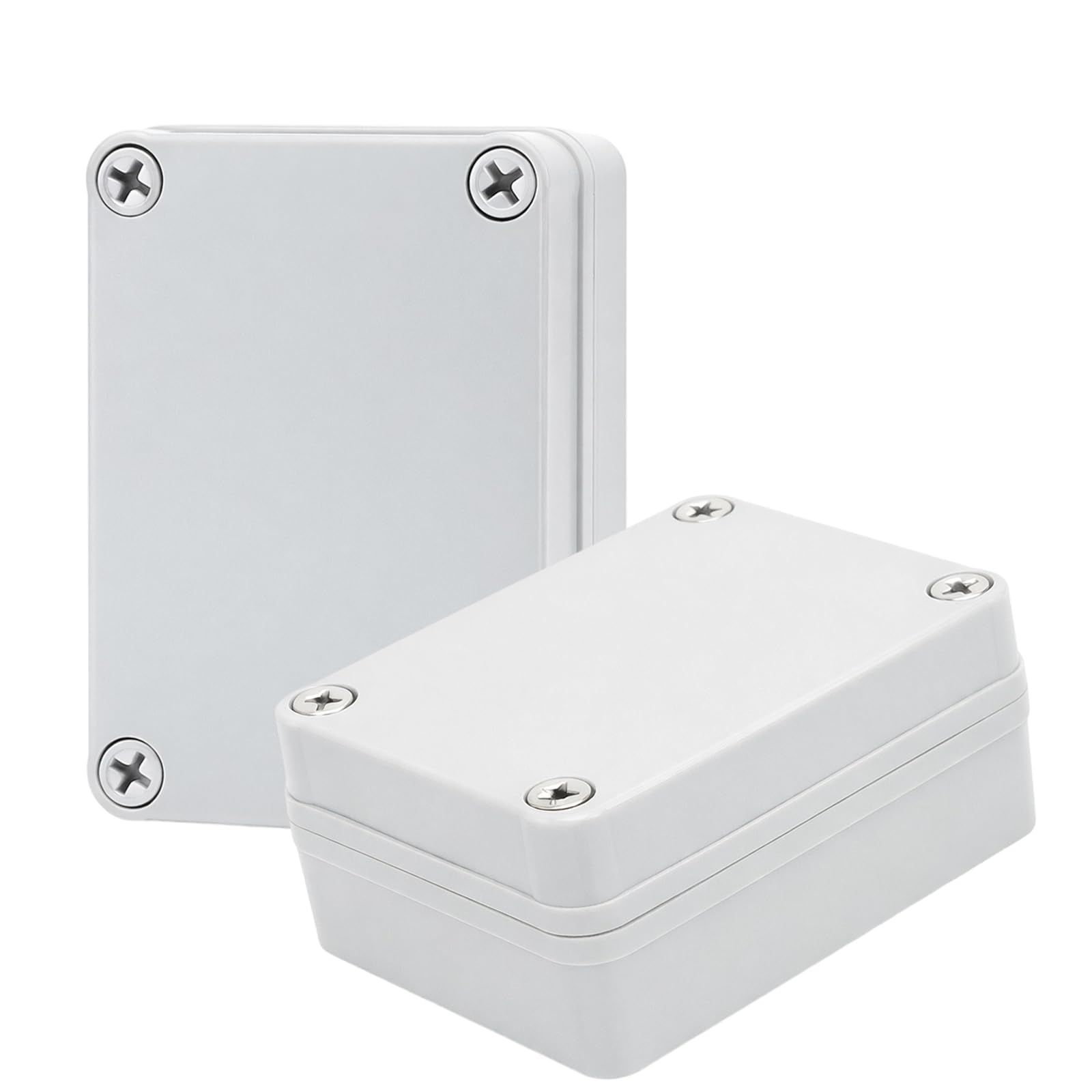 2-Pack IP65 Waterproof Junction Box – Outdoor Electrical Box with Cable Glands, Weatherproof Enclosure for Garden & Industrial Wiring Projects