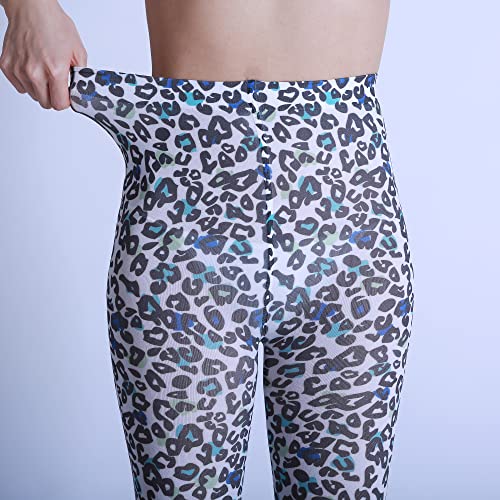 Image of Sahabowi Women Tights, Sheer High Waist Pantyhose, Vintage Control Top Stockings, Siwa opaque print1