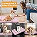 PET SPPTIES Hundebett Weiches und Warmes Matten Hundekissen Waschbarn kuschelig Umkehrbar Haustier Sofakissen PS085 (90X70 cm, Rosa)