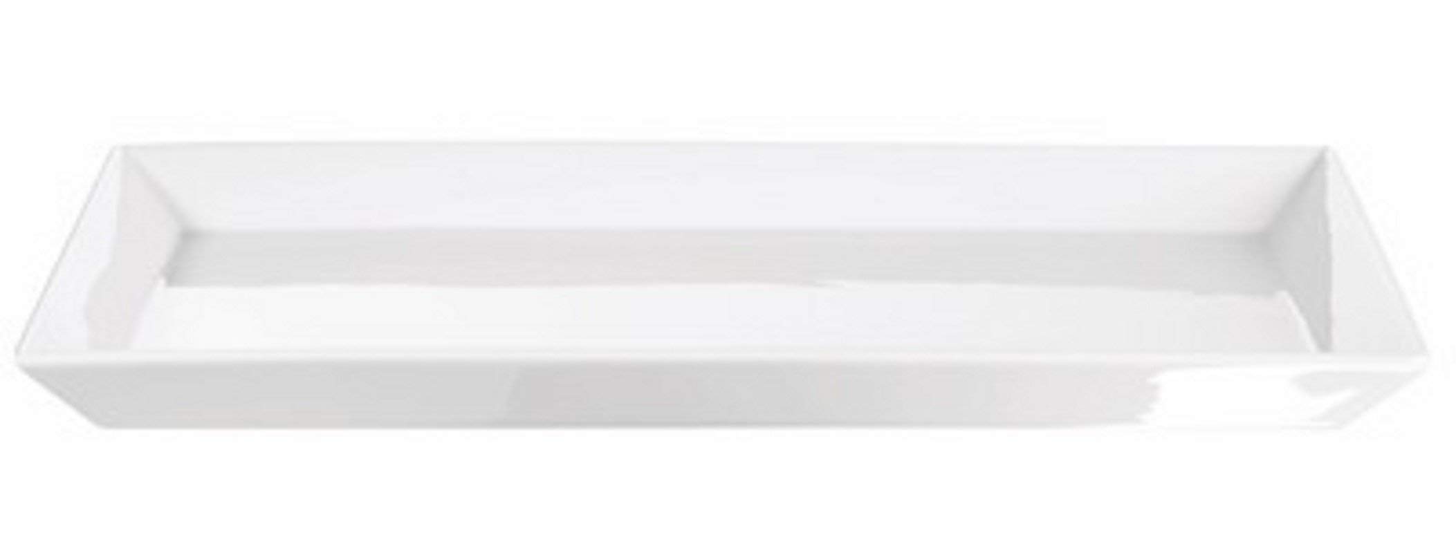 ASA 52143017 Plat de Service en Porcelaine Blanc 34 x 22 x 2,5 cm,