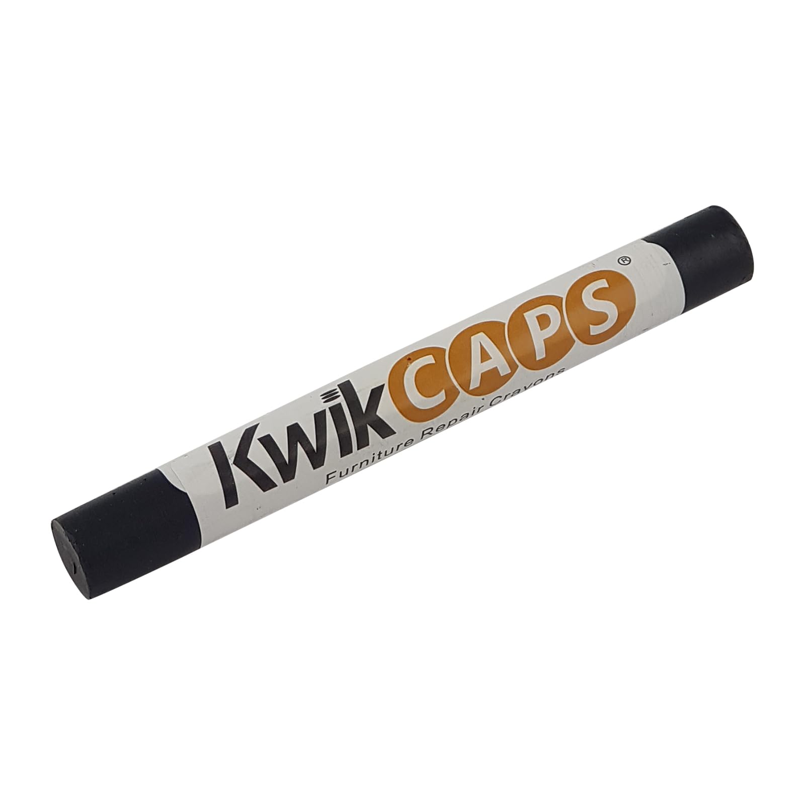 KwikCaps Furniture Repair Crayons - Scratch Restore & Touch-Up Marker, Wax Stick Crayons for Stains, Scratches, Wood Floors, Furniture, Solid Wood, Worktops, Melamine Boards, Metal Work - Smooth Black