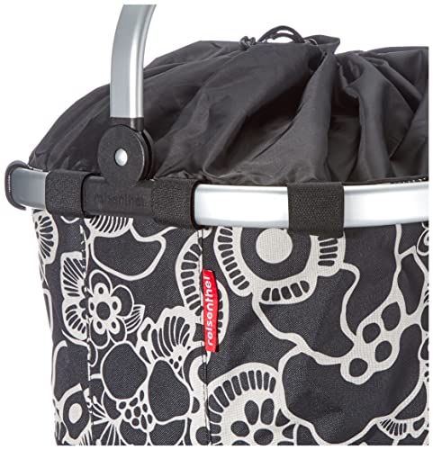 KLICKFix Unisex-Adult Carrybag GT Textilkorb für Racktime Gepäckträger, Fleur Schwarz, 24 litres