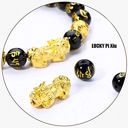 SOOWOOT Feng Shui Wealth And Luck Bracelet for Men Women: 3Pcs set with Pixiu and black obsidian. It brings prosperity, offers protection, attracts good fortune and repels evil spirits4