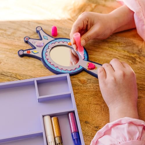 Melissa & Doug Decorate-Your-Own Wooden Princess Mirror Craft Kit - image 8