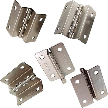 EFARMA Butt Hinges, 10Pcs 1.6 Inch Four Fold Hinge Splint 7.5 Centimeter Bending Hinge Four Fold Hinge Hinge Iron