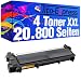 Produktbild Tito-Express PlatinumSerie 4 Toner Super-XL kompatibel mit Brother TN-2320 | Geeignet für DCP-L2500D L2520DW L2540DN L2560CDN L2560CDW L2560DN L2560DW L2700DW | je 3.000 Seiten