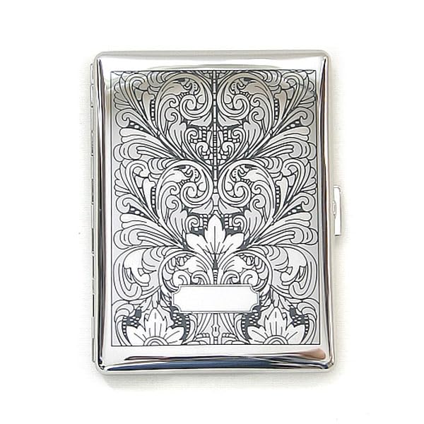 1-04909-61, Arabesque Print, Cosmos 9 (100mm) Cigarette Case, case