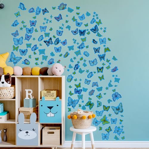 Vinilos decorativos mariposas luminosas removibles miniatura 5